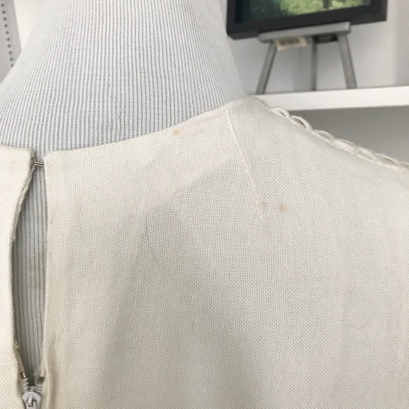 Vintage Italian Woven Ribbon and Linen Dress - Picture 6 of 8